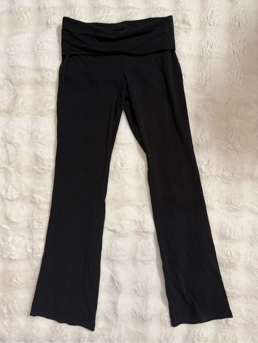 No Boundaries Black Yoga Pants with Fold-Over Waistband